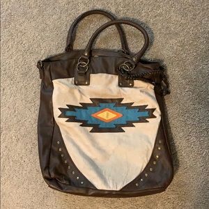 Mossimo brown with detail on front purse